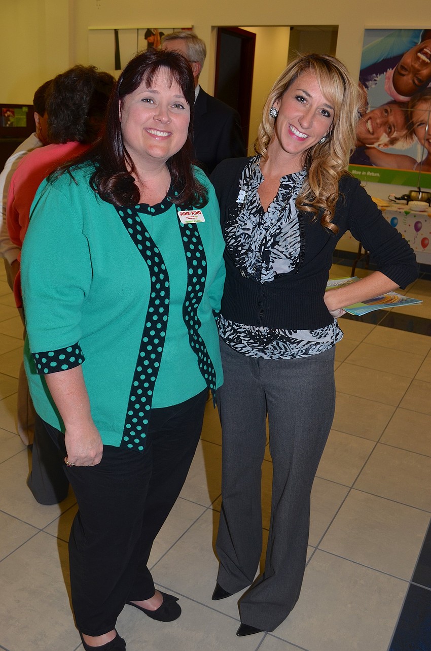 Michele Postel and Brooke Marks show off their outfits.