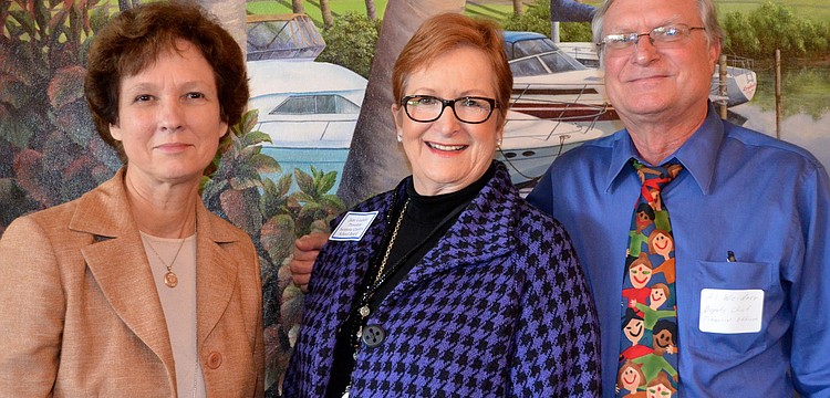 Lori White, Superintendent of Sarasota County Schools, Jane Goodwin, Chair of Sarasota County School Board, and Al Weidner, Deputy Chief Financial Officer