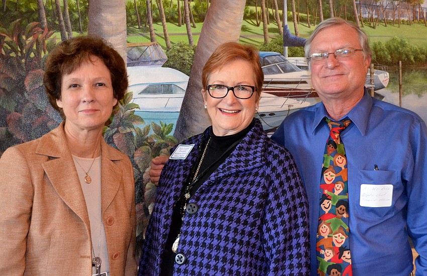 Lori White, Superintendent of Sarasota County Schools, Jane Goodwin, Chair of Sarasota County School Board, and Al Weidner, Deputy Chief Financial Officer