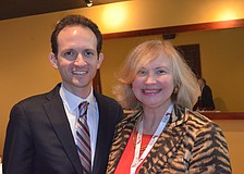 President Eileen Bryan with guest speaker Richard DeNapoli.