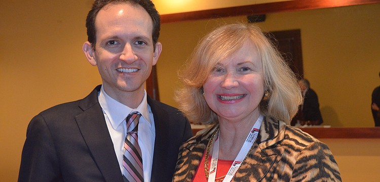 President Eileen Bryan with guest speaker Richard DeNapoli.