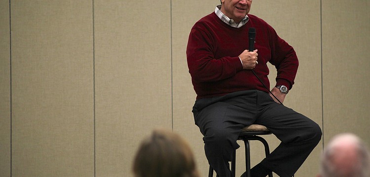 H. Terrell Griffin entertains attendees with his stories of Longboat Key.