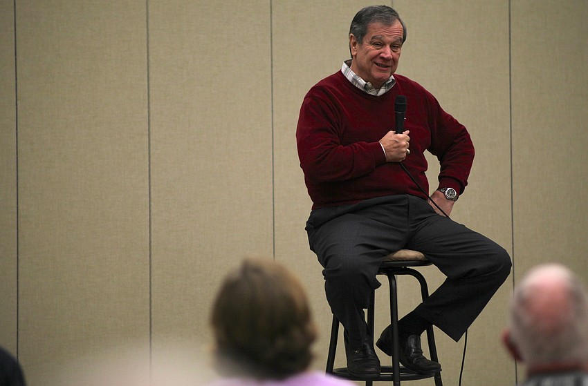 H. Terrell Griffin entertains attendees with his stories of Longboat Key.