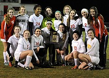 The Cardinal Mooney High girls soccer team captured the Class 2A-District 11 title with a 4-1 victory over DeSoto County Jan. 16.