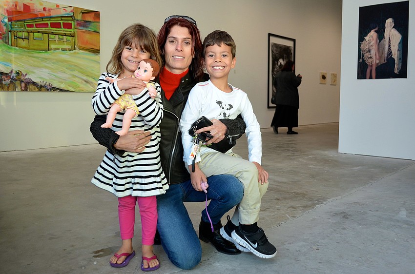 Nadia Ivanova with her children Sebastiana and Santo