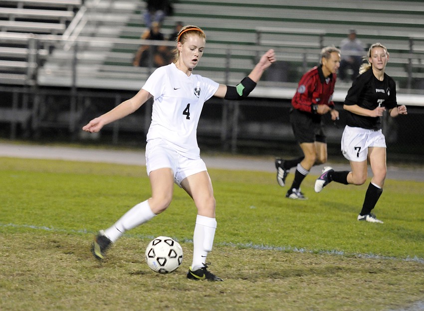 Lakewood Ranch junior Megan Hardy controls the midfield for the Lady Mustangs.
