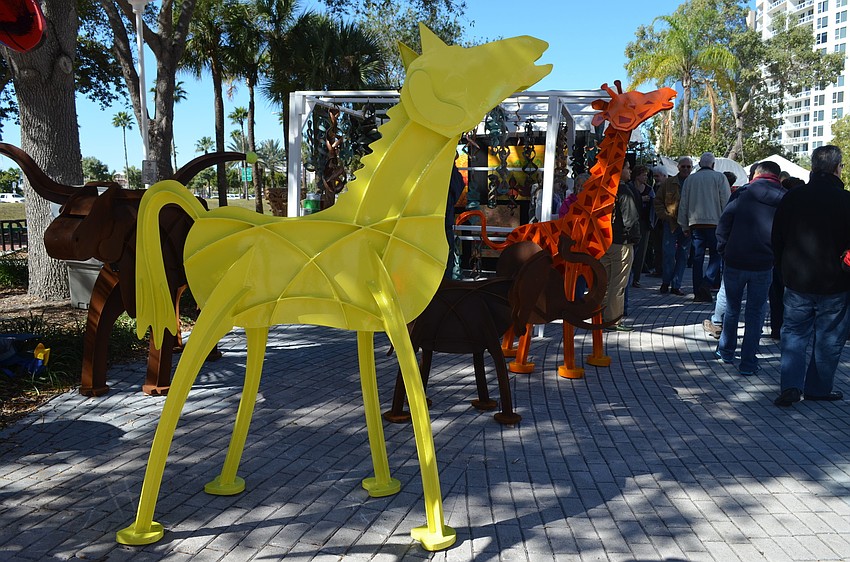 One of three â€œWild Horsesâ€ by Frederick Prescott.