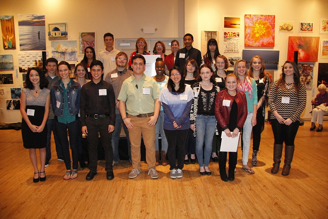 The winning student artists of the 2014 Education Foundation Juried Art Show.