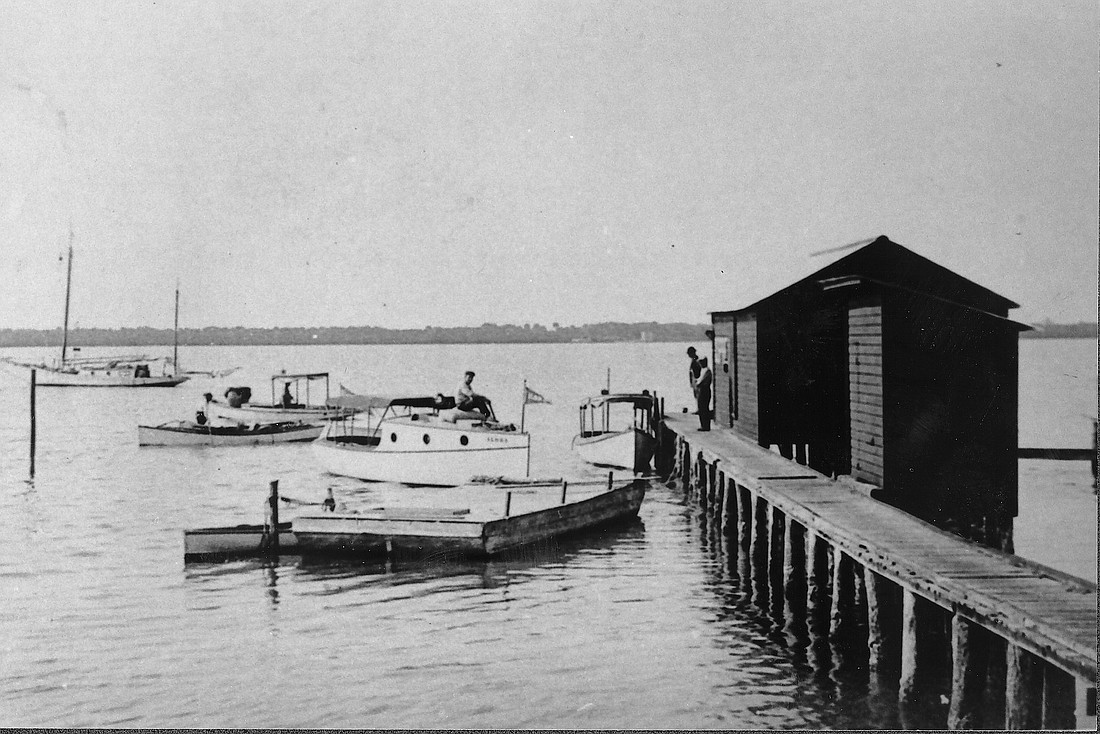 An undated photo of the Osprey fishing pier, located on Blackburn Bay, just south of Historic Spanish Point. Photo courtesy of Sarasota County Parks and Recreation