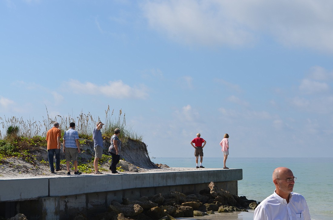 Urban Land Institute panelists got a glimpse of erosion at the north end of the Key in October. (File photo)