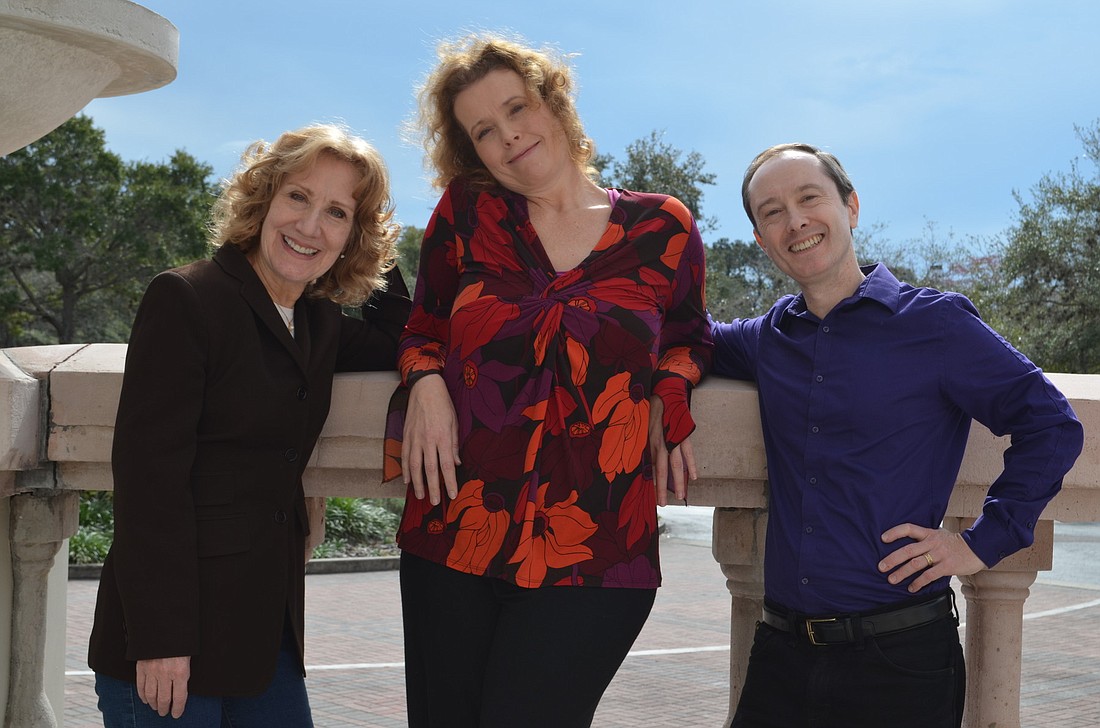 Peggy Roeder (Sonia), Anne-Marie Cusson (Masha) and Andrew Sellon (Vanya). Photo by Mallory Gnaegy.