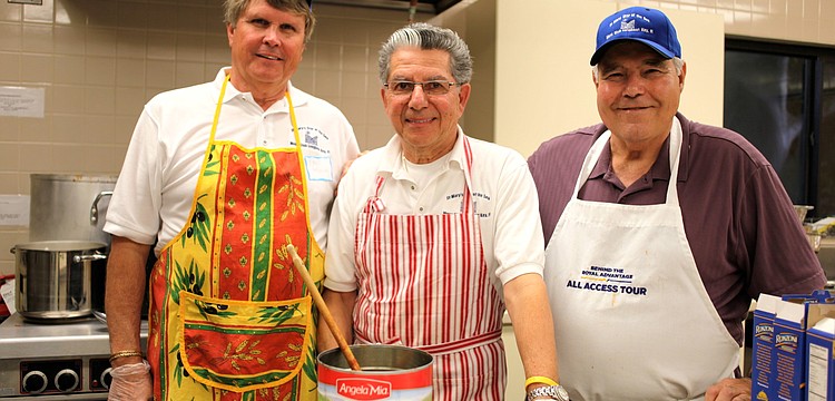 â€œItalian Nightâ€ Cooks Don Prola, Lenny Distefano and Joe Zampino.
