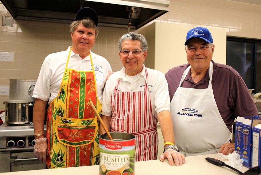 â€œItalian Nightâ€ Cooks Don Prola, Lenny Distefano and Joe Zampino.