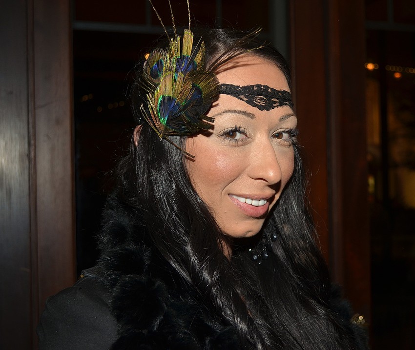 Nicoletta Norcia shows off her inner-flapper with a homemade headband.