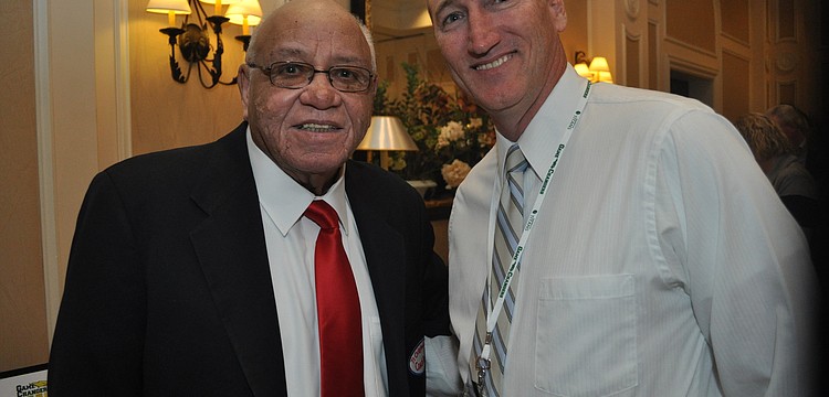Keynote speaker Herman Boone with Mike Murphy, the Saint Stephenâ€™s softball coach