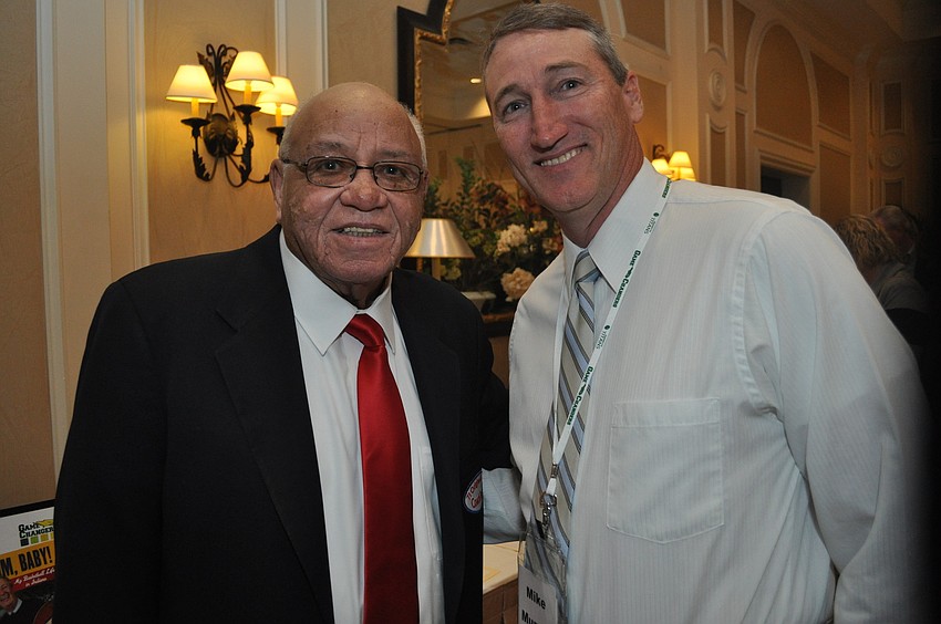 Keynote speaker Herman Boone with Mike Murphy, the Saint Stephenâ€™s softball coach