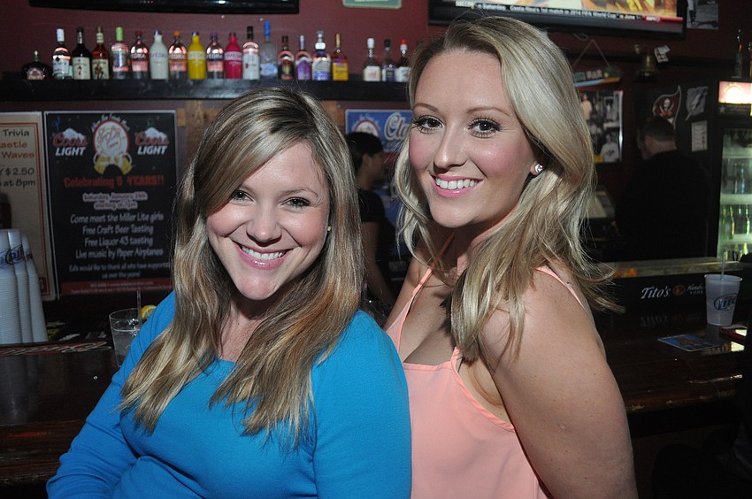 Kaci Carroll and Lucy Hope supported their husbands, who play in the band, Paper Airplanes.