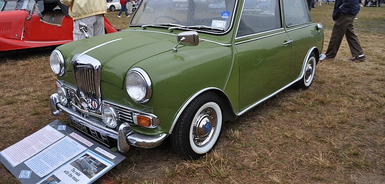 Michael Browne, not pictured, show off his 1968 Riley Elf MKIII.