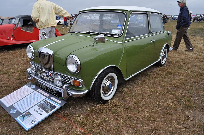 Michael Browne, not pictured, show off his 1968 Riley Elf MKIII.