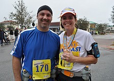 Shawn and Christine Stephens run together as much as they can.