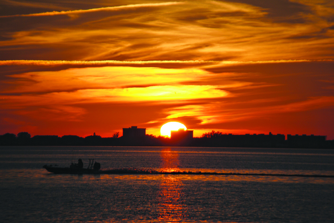 Marites Acaylar-Alderman submitted this sunset photo, taken over Sarasota Bay.