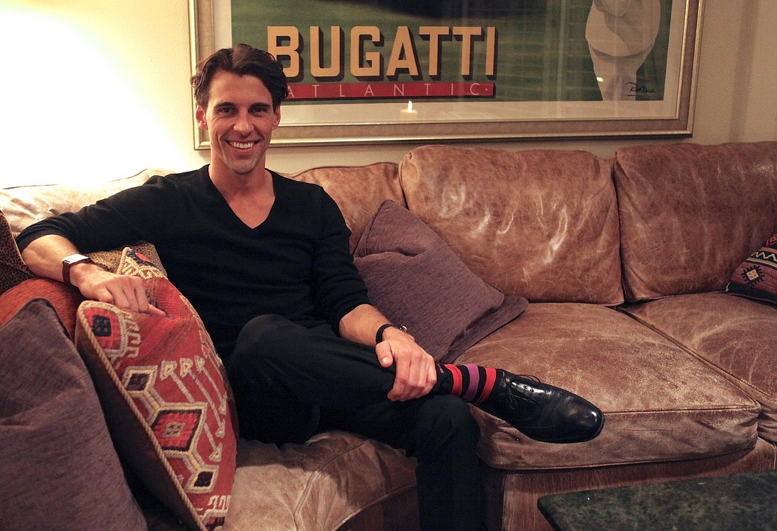 Madison Hildebrand was the guest of honor at "Mingle with Madison," hosted by Richard Perlman. (Kelsey Grau)
