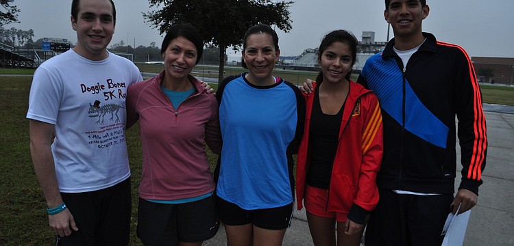 Tyler Shanahan with his mom, Katina, joins Martha Hall and her children, Valeria and Alejandro Marquez.