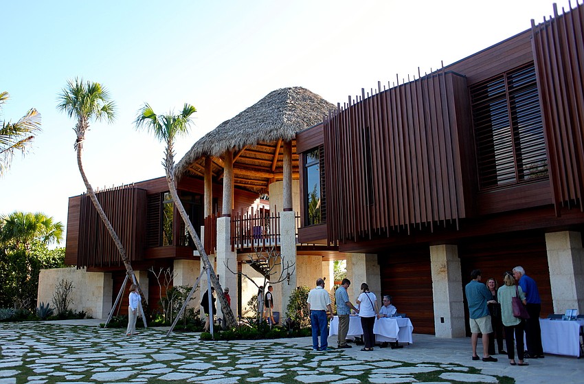 Guests arrive and check in at the main entrance to the Ohana Estate.