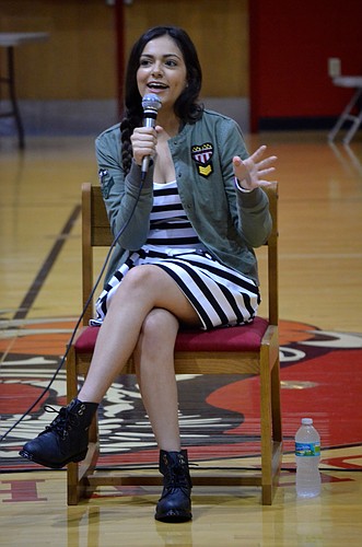 Social media star Bethany Mota spoke to East County students about bullying, fashion and makeup.