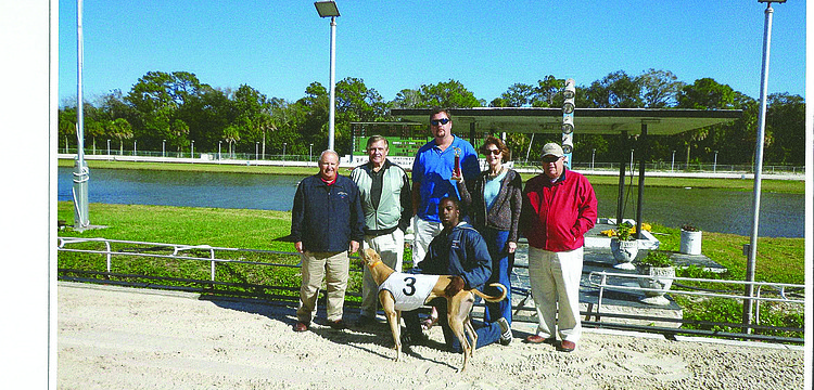 Submitted by Julie Becker
Casa Del Mar Beach Resort. Unit owners enjoyed a Jan. 20 trip to the Sarasota Kennel Club to watch greyhound racing. The excursion is an annual tradition for owners at the resort.