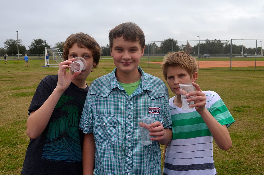 Thirteen-year-old Alec Moor, Nash Young and Kyle Richards.