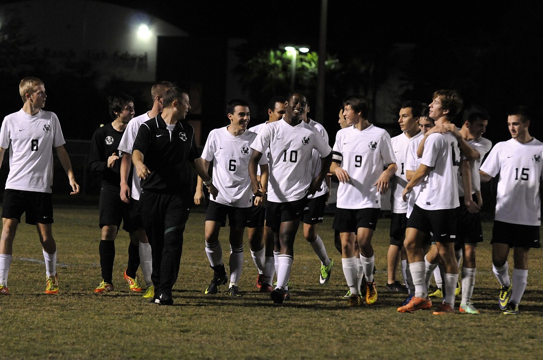 The Lakewood Ranch High boys soccer team is heading to the state semifinals for the first time in school history.