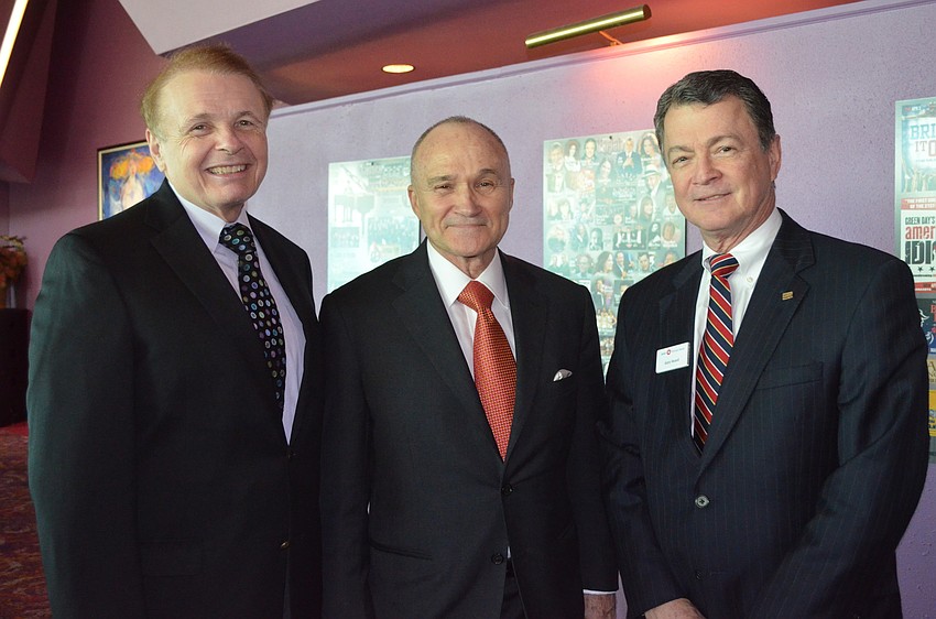Ringling College President Larry Thompson with Former Police Commissioner Raymond Kelly and Gary Heard from BMO Private Bank