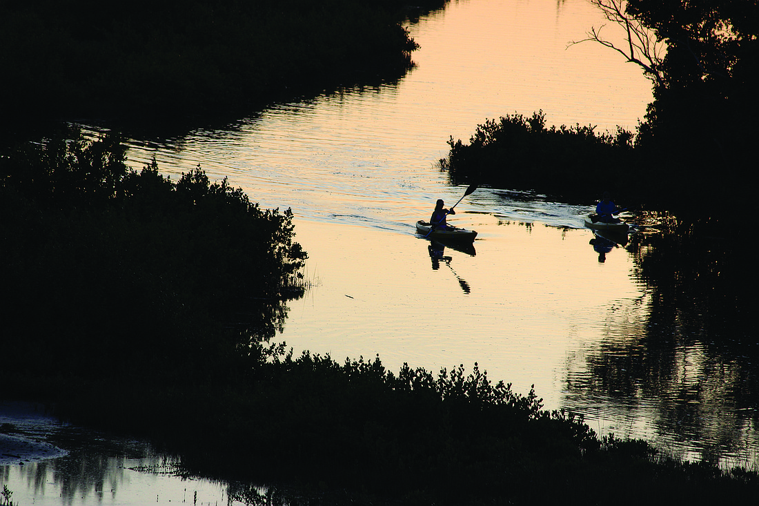 Bahman Badiee submitted this photo of kayakers at sunset, taken near Robinson Preserve.