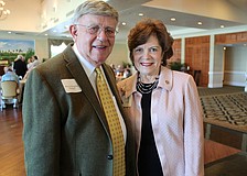 Murray Blueglass, President of the Longboat Key Democratic Club, with Nan Rich, one of two Democratic Candidates for Governor