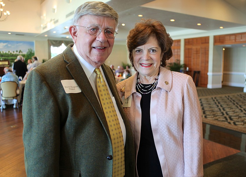 Murray Blueglass, President of the Longboat Key Democratic Club, with Nan Rich, one of two Democratic Candidates for Governor