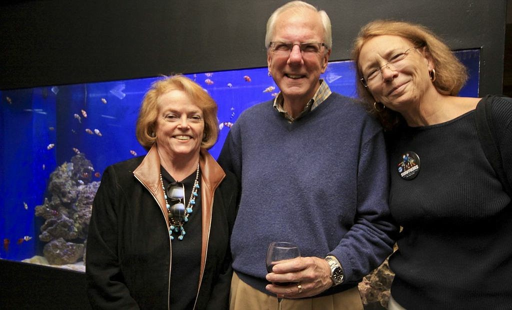 Judy Graham, Mote trustee, with John and Deborah Dart. Courtesy