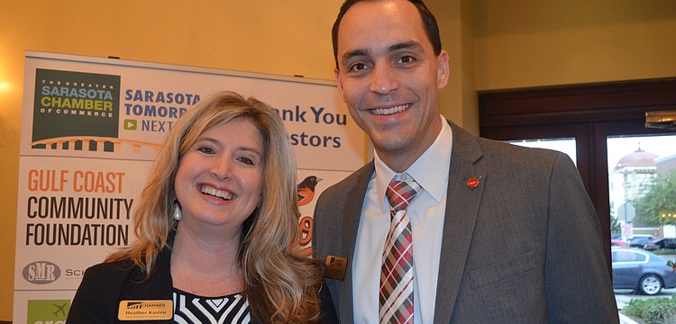 Heather Kasten and Kevin Cooper from the Chamber
