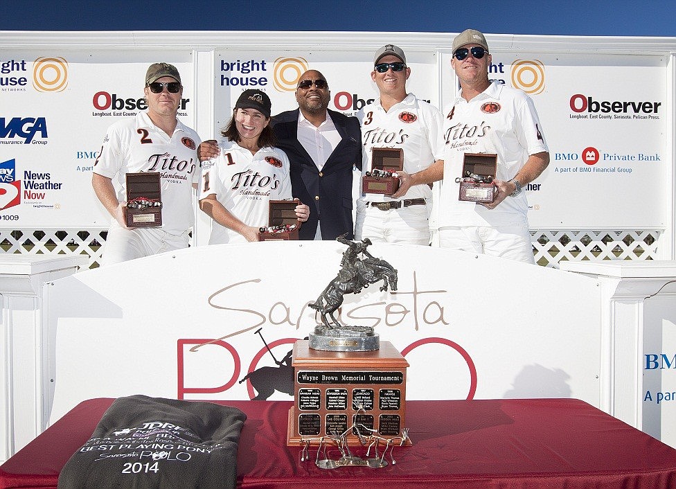 Courtesy photo Tito's Handmade Vodka broke a tie in overtime to defeat Regent during the Juvenile Diabetes Research Foundation Cup Feb. 16 at the Sarasota Polo Club.