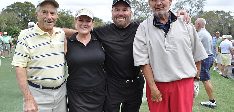 Monty Childs, with OASIS founders Carol Sparrow and Randolph Locke, and friend Fred Benzing