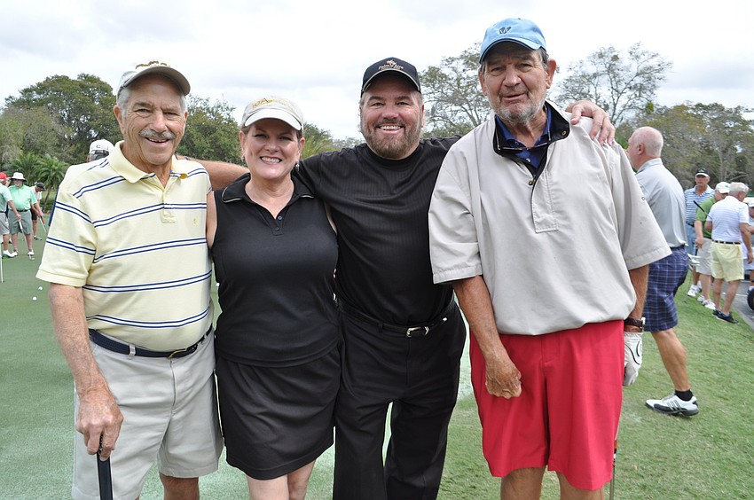 Monty Childs, with OASIS founders Carol Sparrow and Randolph Locke, and friend Fred Benzing
