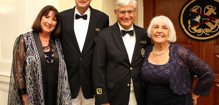 Jan and Commodore Lee Peakes with Past Commodore David and Marilyn Powell