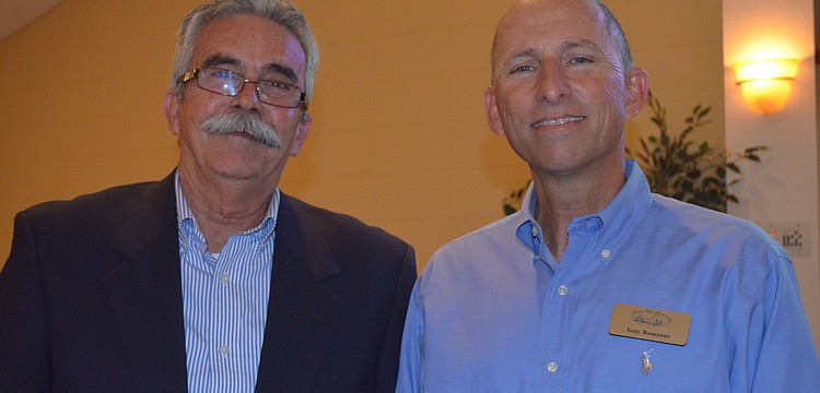 President Tony Romanus with County Historian Jeff LaHurd