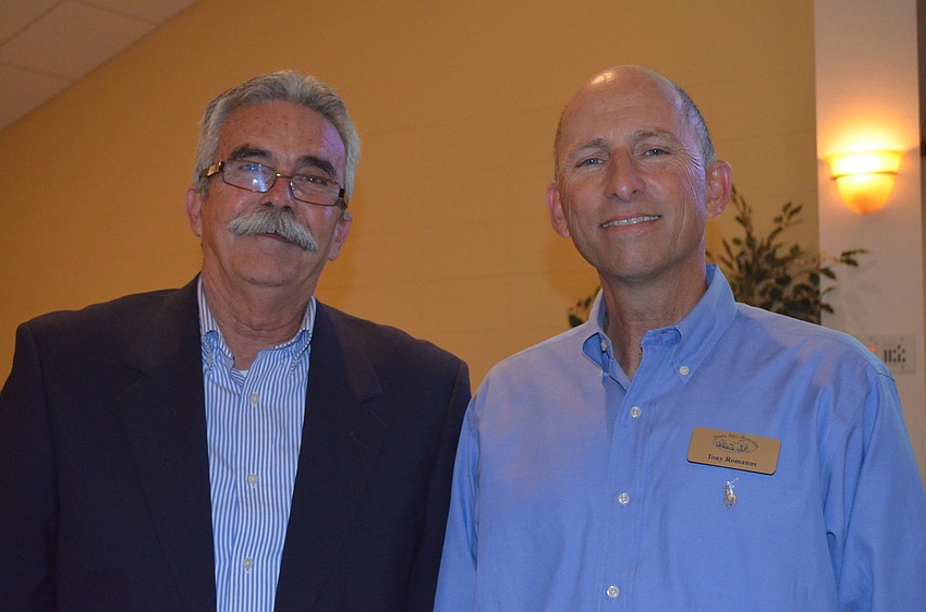 President Tony Romanus with County Historian Jeff LaHurd