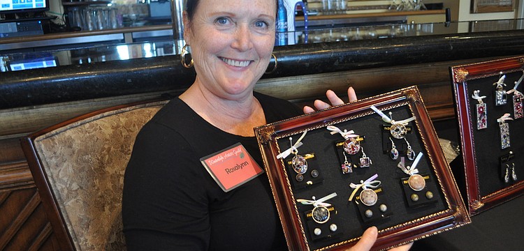 Rosalynn Kiefer makes jewelry out of semi-precious stones.