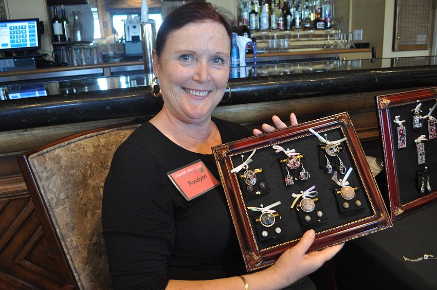 Rosalynn Kiefer makes jewelry out of semi-precious stones.