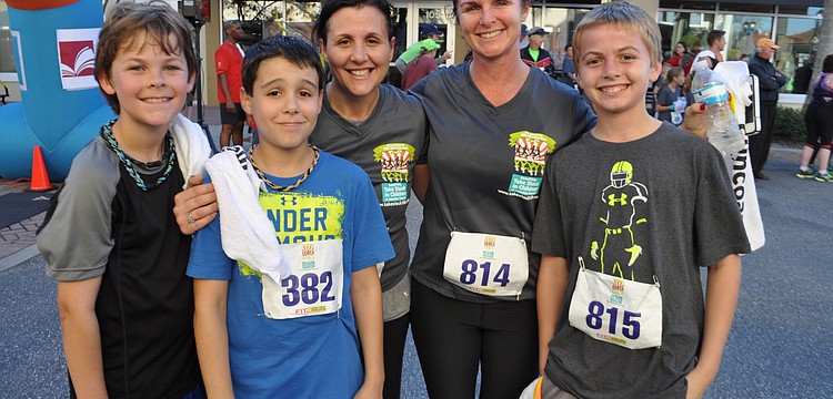 Jake Nolin, Nathan Inverso, Janie Inverso and Kerry and Hunter Walsh all run for Rowlett Elementary School.