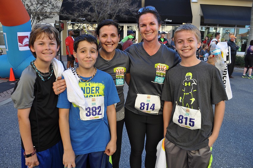 Jake Nolin, Nathan Inverso, Janie Inverso and Kerry and Hunter Walsh all run for Rowlett Elementary School.