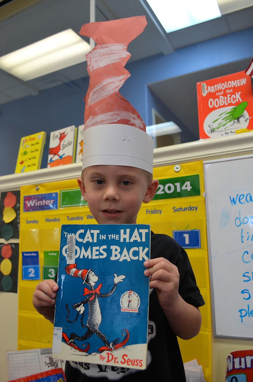 Five-year-old Hunter Handley picks 