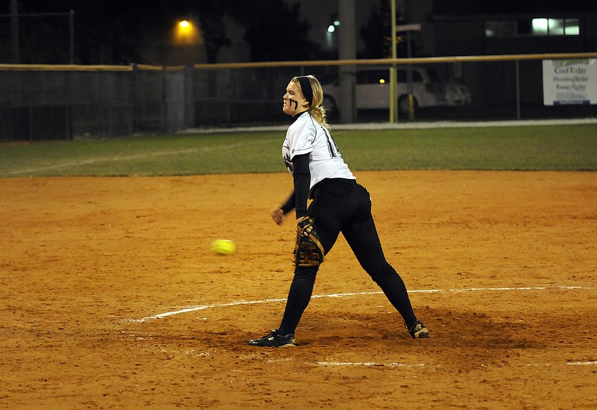 Lakewood Ranch pitcher Amanda Rak allowed six hits and a walk while striking out 10.